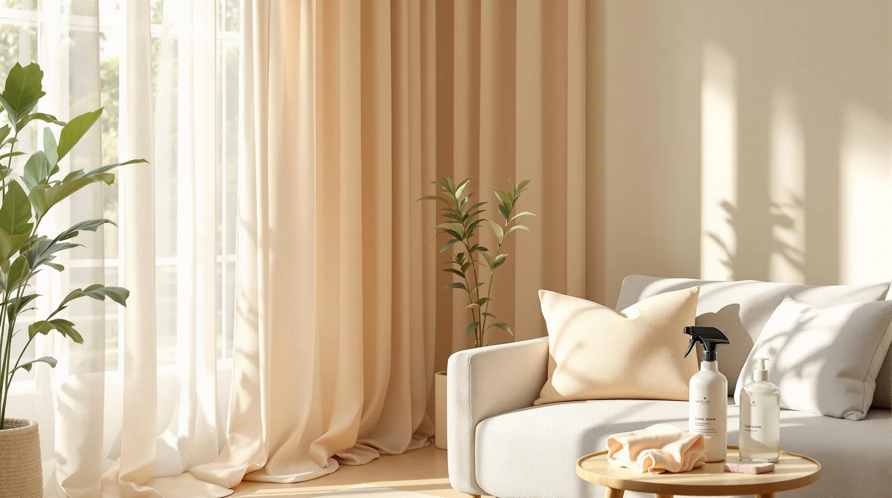 Illustrative image: washing curtains