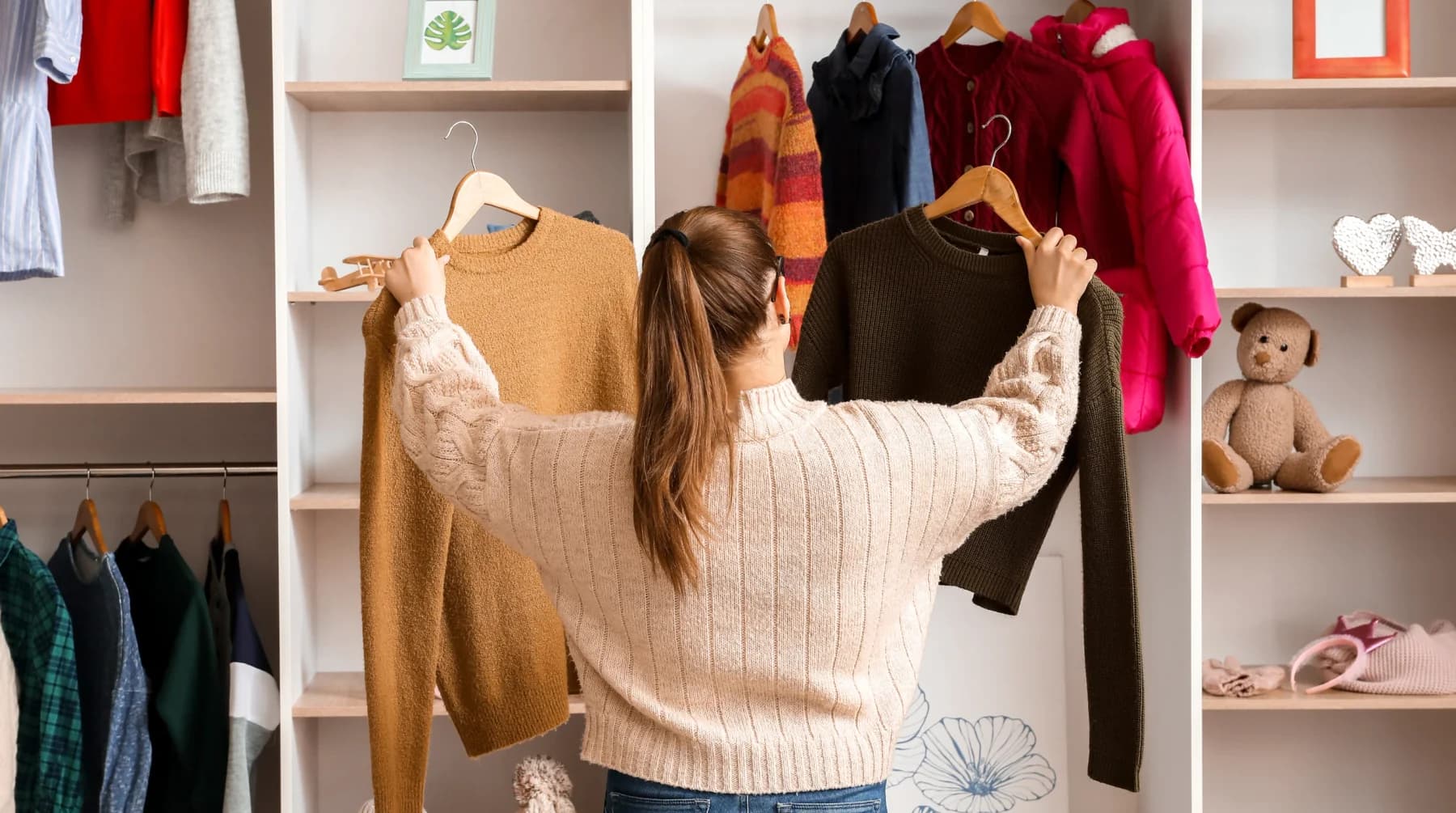 Illustrative image: storing clothes